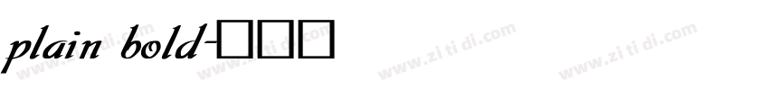 plain bold字体转换